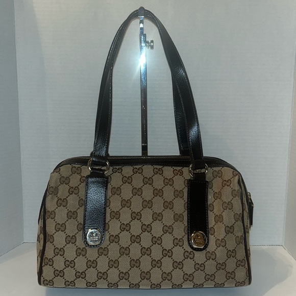 Gucci Canvas / Leather monogram bag - Picture 1 of 8